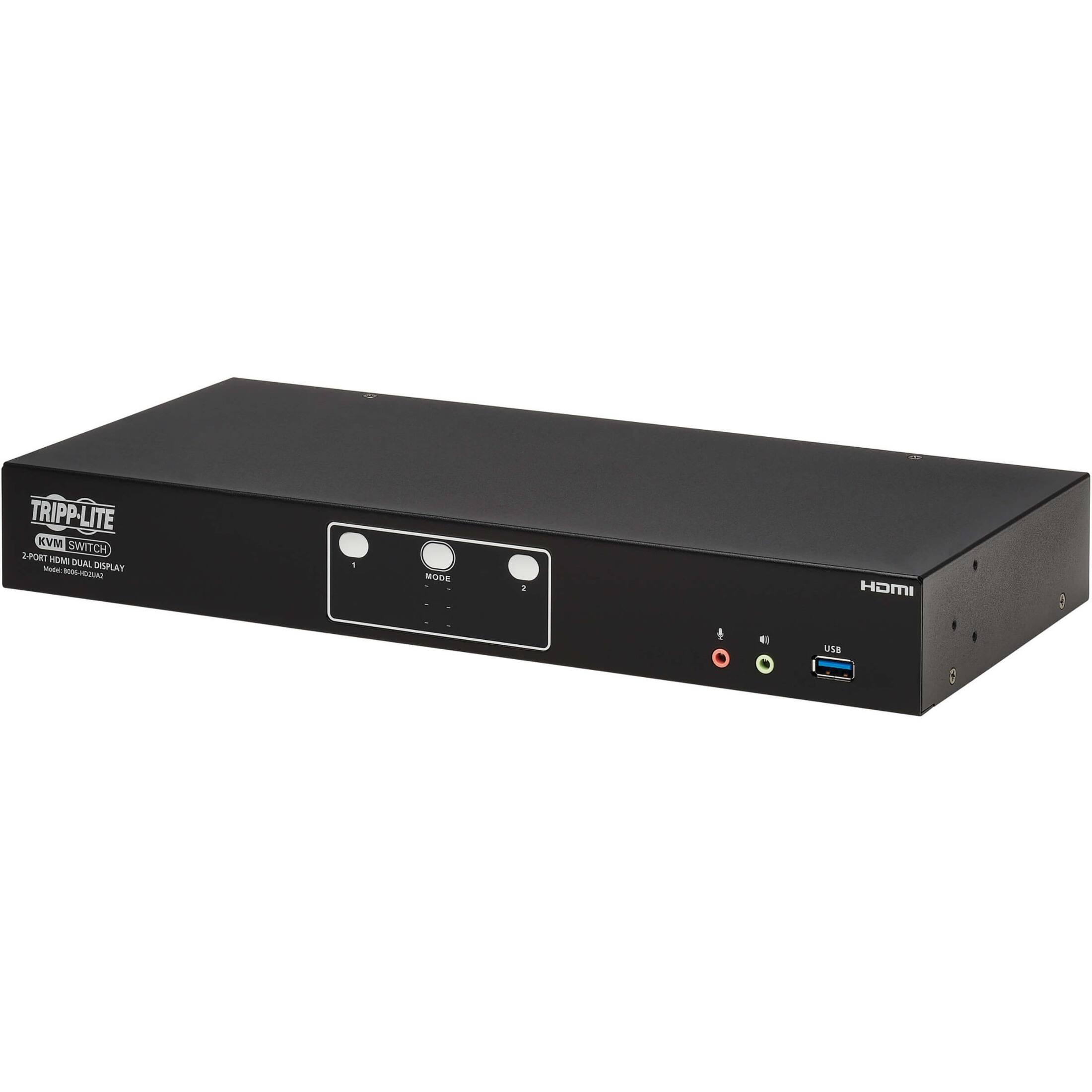 TRIPP-LITE KVM SWITCH 2-PORT HDMI DUAL DISPLAY MODE 2 HDMI USB