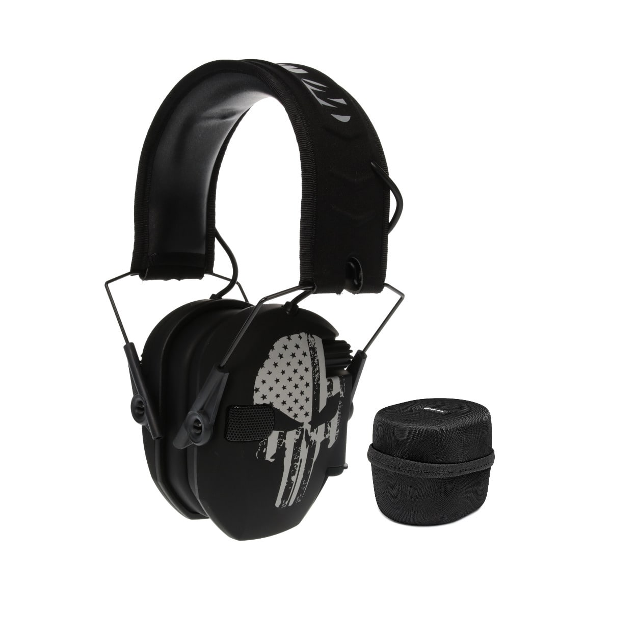 Walker’s - Walker's Game Ear Razor Muffs (Punisher) with Protective Case - Black