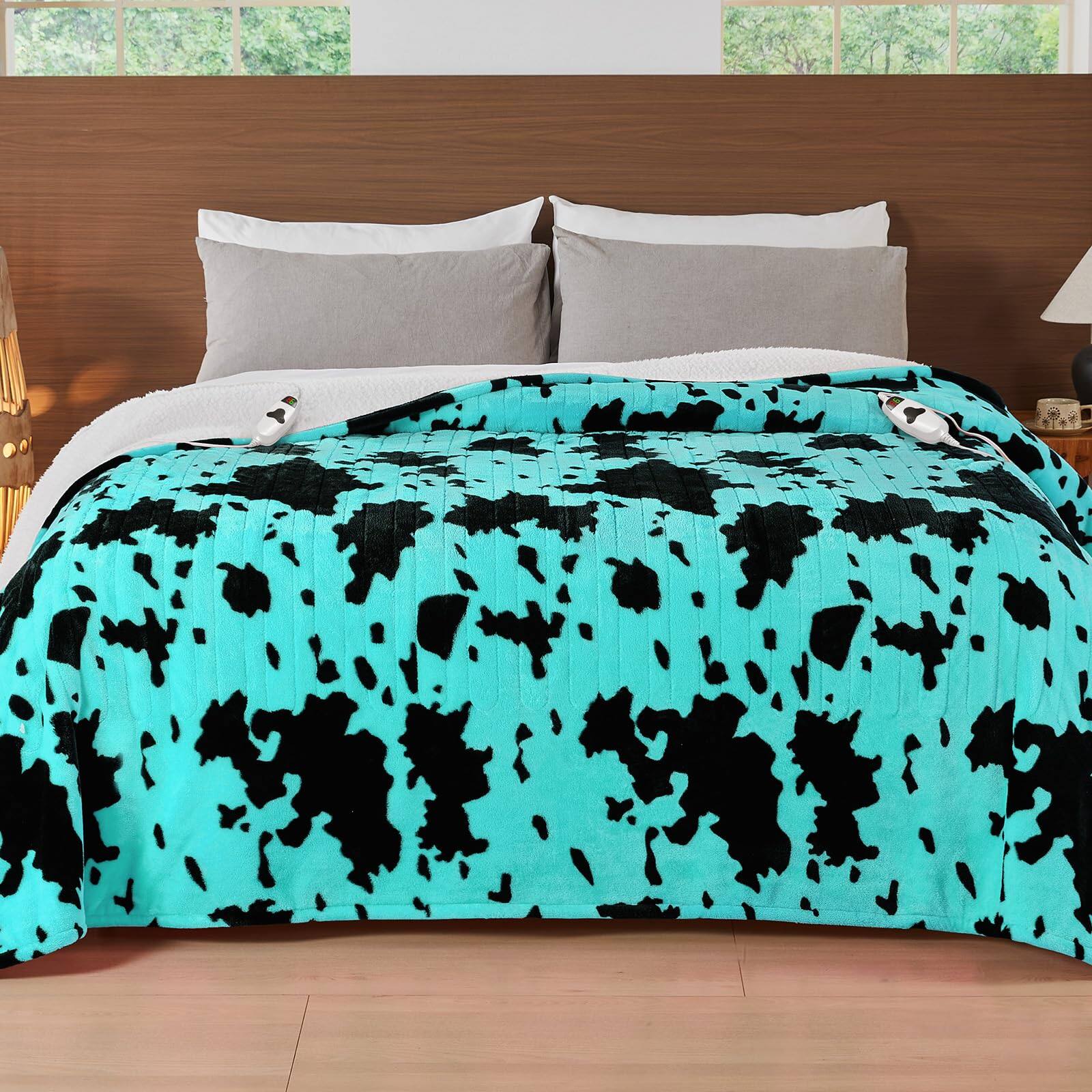 Mint Green Highland Cow 84"x90"