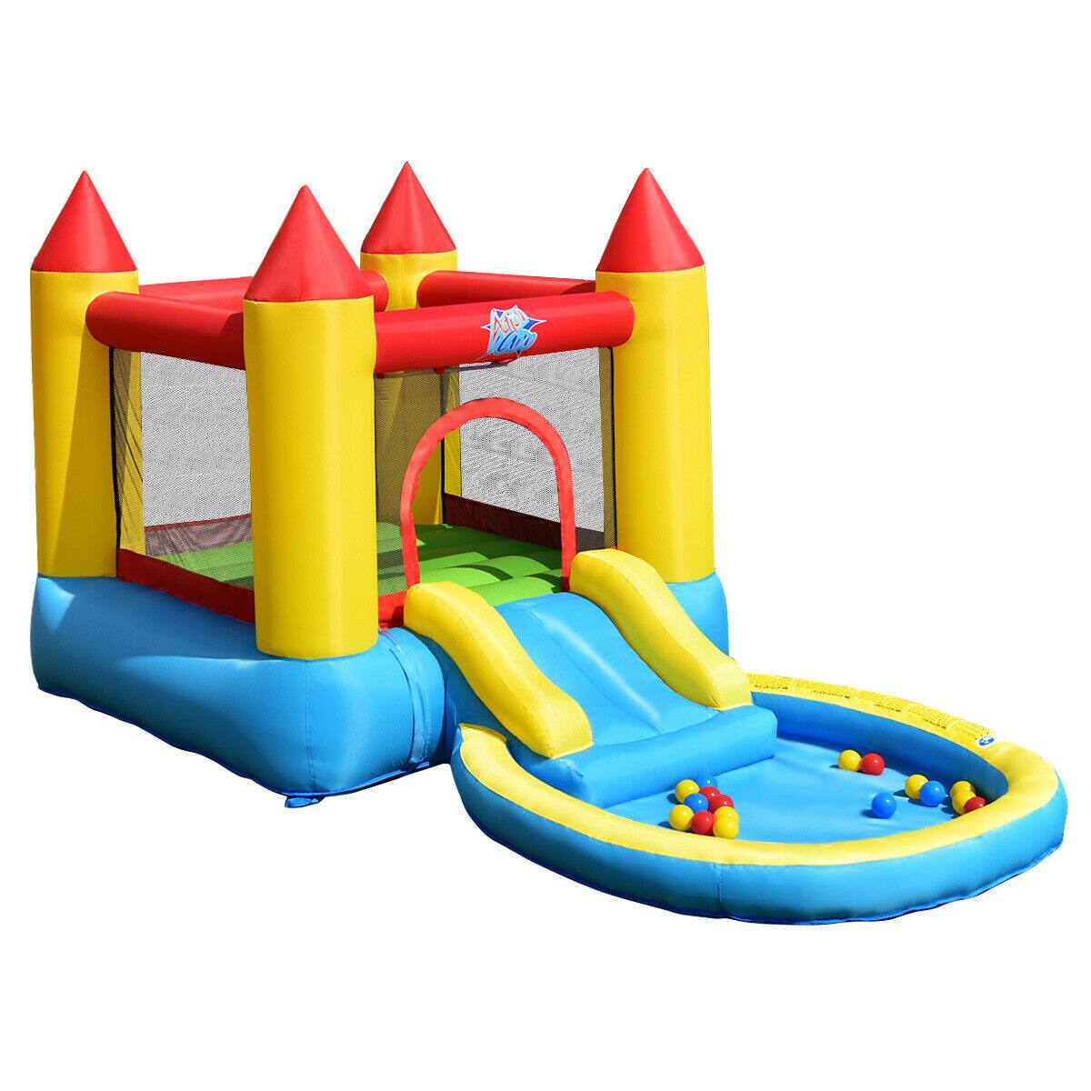 Alt View 8. Gymax - Gymax Inflatable Bounce House Kids Slide Jumping Castle Bouncer w/Pool and 480W Blower.
