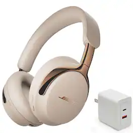 Bundle - Bose - QuietComfort Ultra Bluetooth Headphones (2nd Gen) with Fast Charger, Noise Cancelling - Driftwood Sand