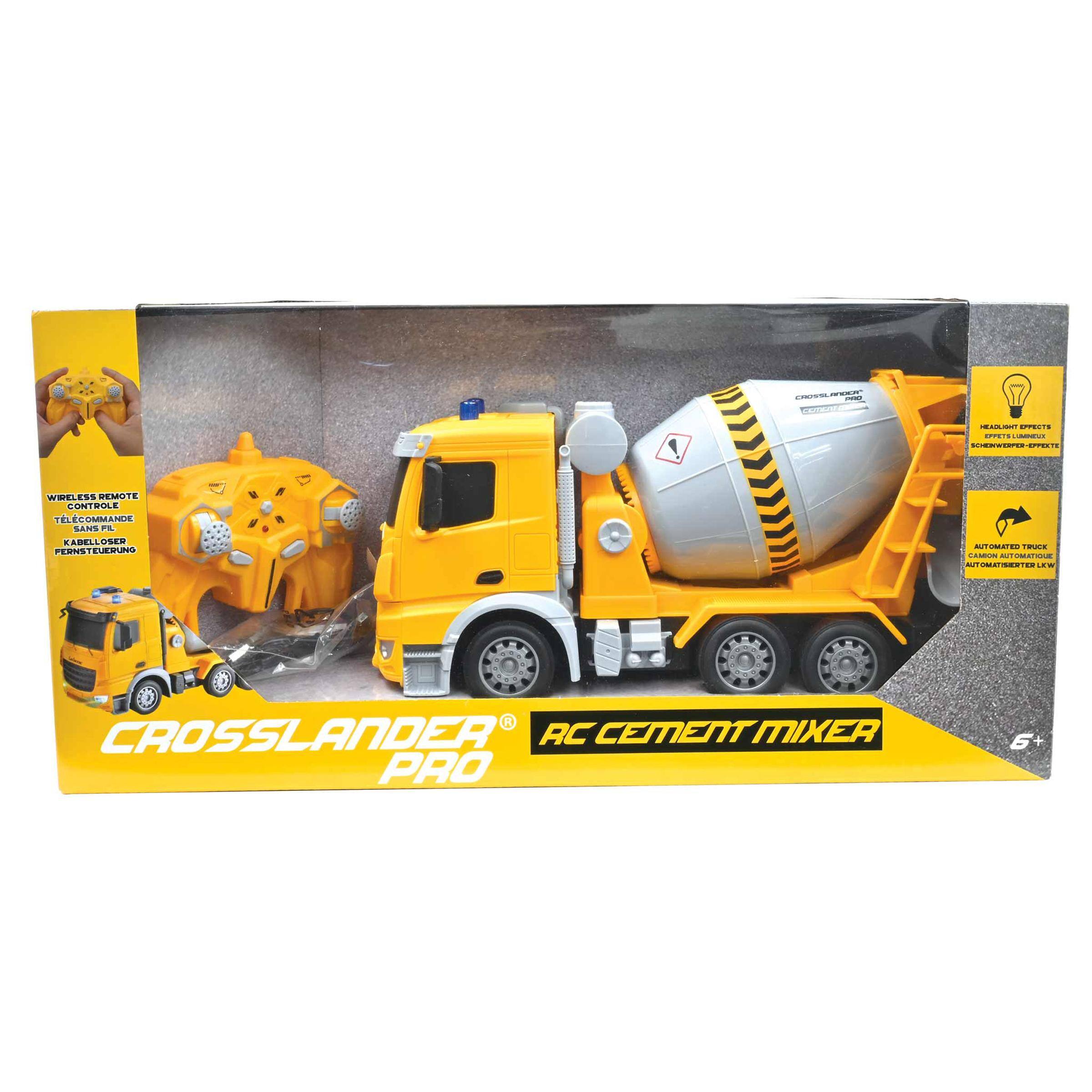 CROSSLANDER PRO  
HEADLIGHT EFFECTS LUMINEUX SCHNELLER-EFFET  
WIRELESS REMOTE CONTROL TÉLÉCOMMANDE SANS FIL 1 KABELLOSER FERNSTEUERUNG  
AUTOMATED TRUCK CAMION AUTOMATIQUE OMATISIERTES LKW  
CROSSLANDER AC CEMENT MIXER PRO  
6+