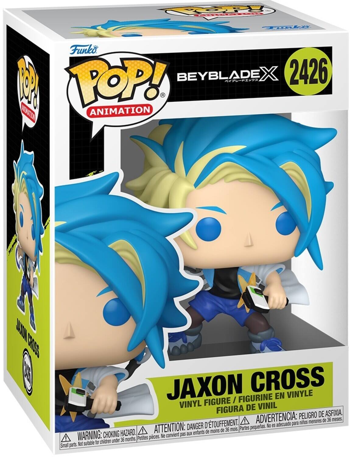 TOOPY L Fidli Funko. M POP! BEYBLADE X 2426 v ANIMATION JAON CROSS d JAXON CROSS FIGURINE EN VINYLE VINYL FIGURE/FIGURINE FIGURE / VINIL FIGURA DE PELIGRO DE ASFIXIA, D'TOUFFEMENT. ADVERTENCIA: nios menores de 36 meses. DANGER D No eS adecuado para A ATTENTION: de 36 mois. Partes pequeras. HAZARD. enfants de moins WARNING: CHOKING Ne convient pas aux 36 months Petites pices. sutable for chidren under Small parts. Not