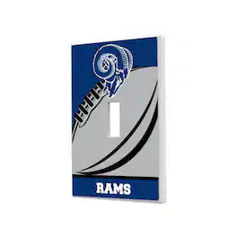Keyscaper - Los Angeles Rams Passtime Design Single Toggle Lightswitch Plate - Multicolor