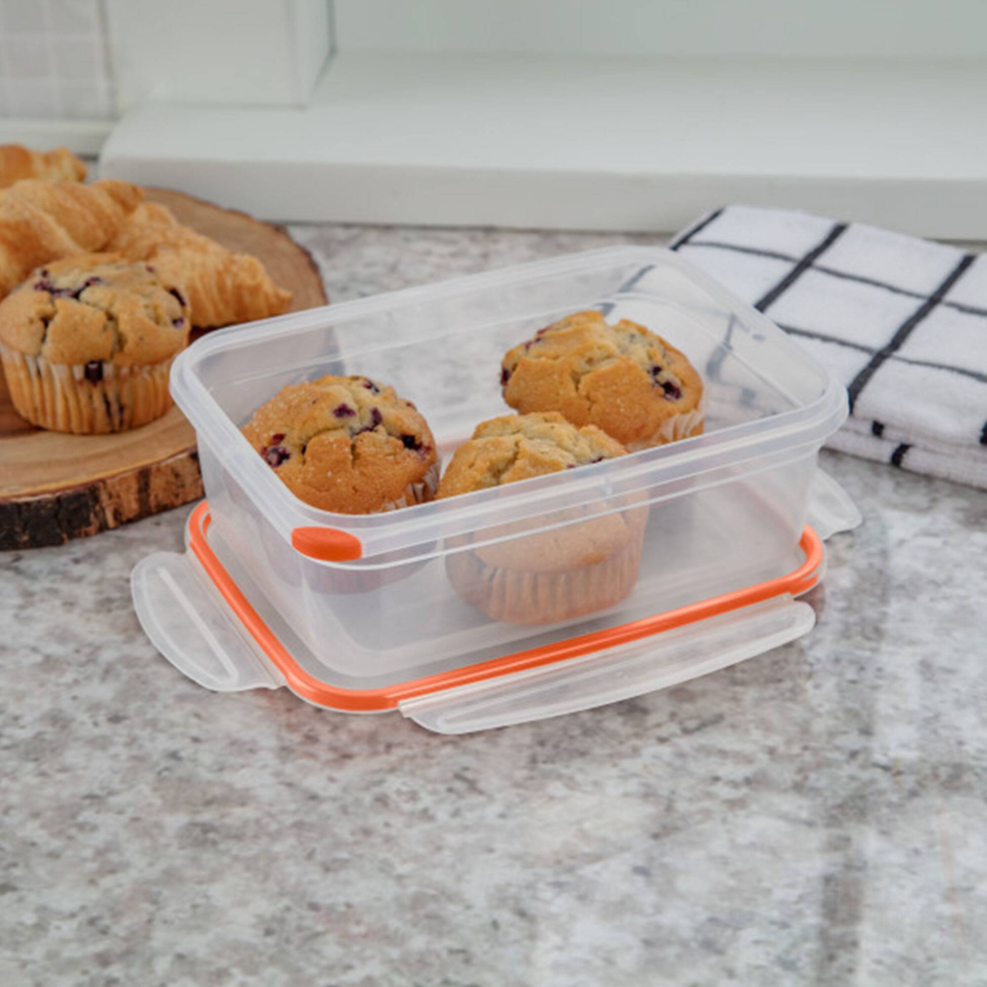 Alt View 5. Sterilite - Sterilite 03221106 8.3 Cup Rectangle Ultra-Seal Food Container, Orange (6 Pack).