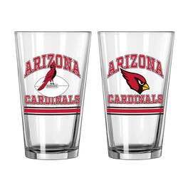 Logo Brands - Arizona Cardinals 16oz. Pint Glass Two Pack - Multicolor