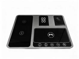 RISOKEYS - 3-in-1 Fully Automatic Foldable Wireless Charger - Universal Wireless Charging Dock, Power Adapter for Apple Devices - Gray