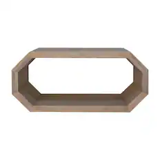 Front. Artisan Furniture - Artisan Furniture Solid Wood Hexagonal Coffee Table, Open Storage, Light Brown - Brown.