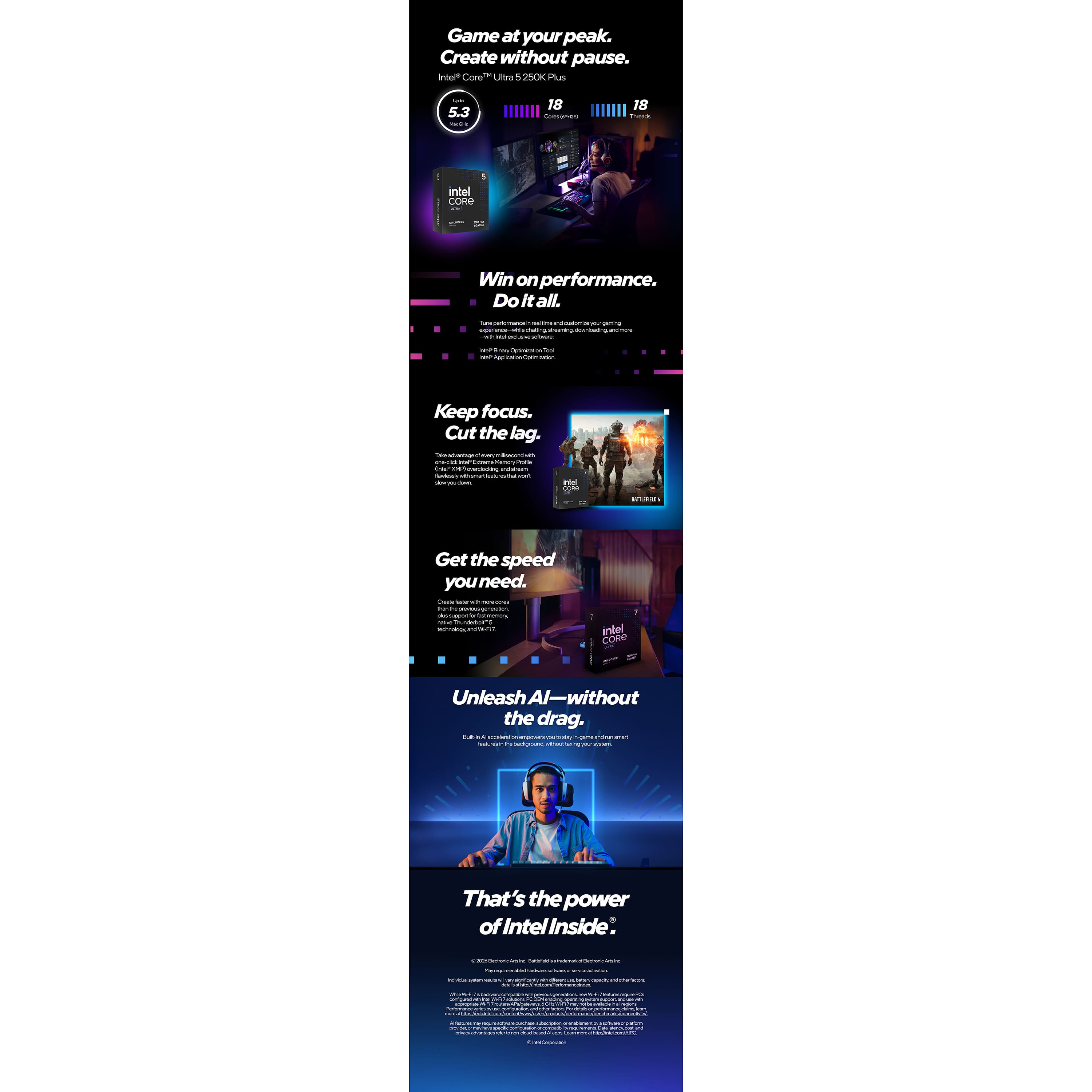 Intel Intel® Core™ Ultra 5 Processor 250K Plus 18 cores (6 P cores