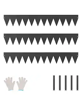 VEVOR - Steel Landscape Edging, 3 Packs 40 x 6 in Rust-Resistant Metal Landscape Edging, Bendable Garden Edging Border - Black