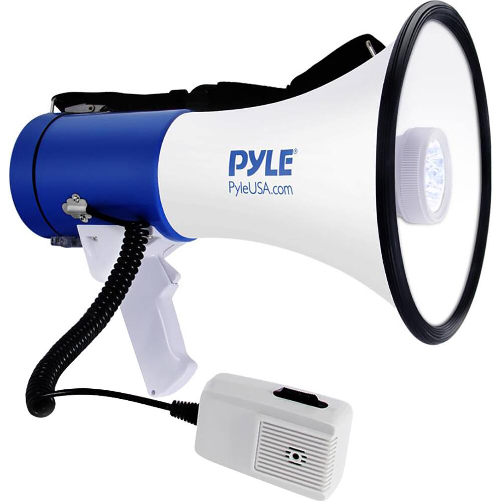 PylePro - Compact Portable PA Megaphone Speaker PMP51LT - Blue and White