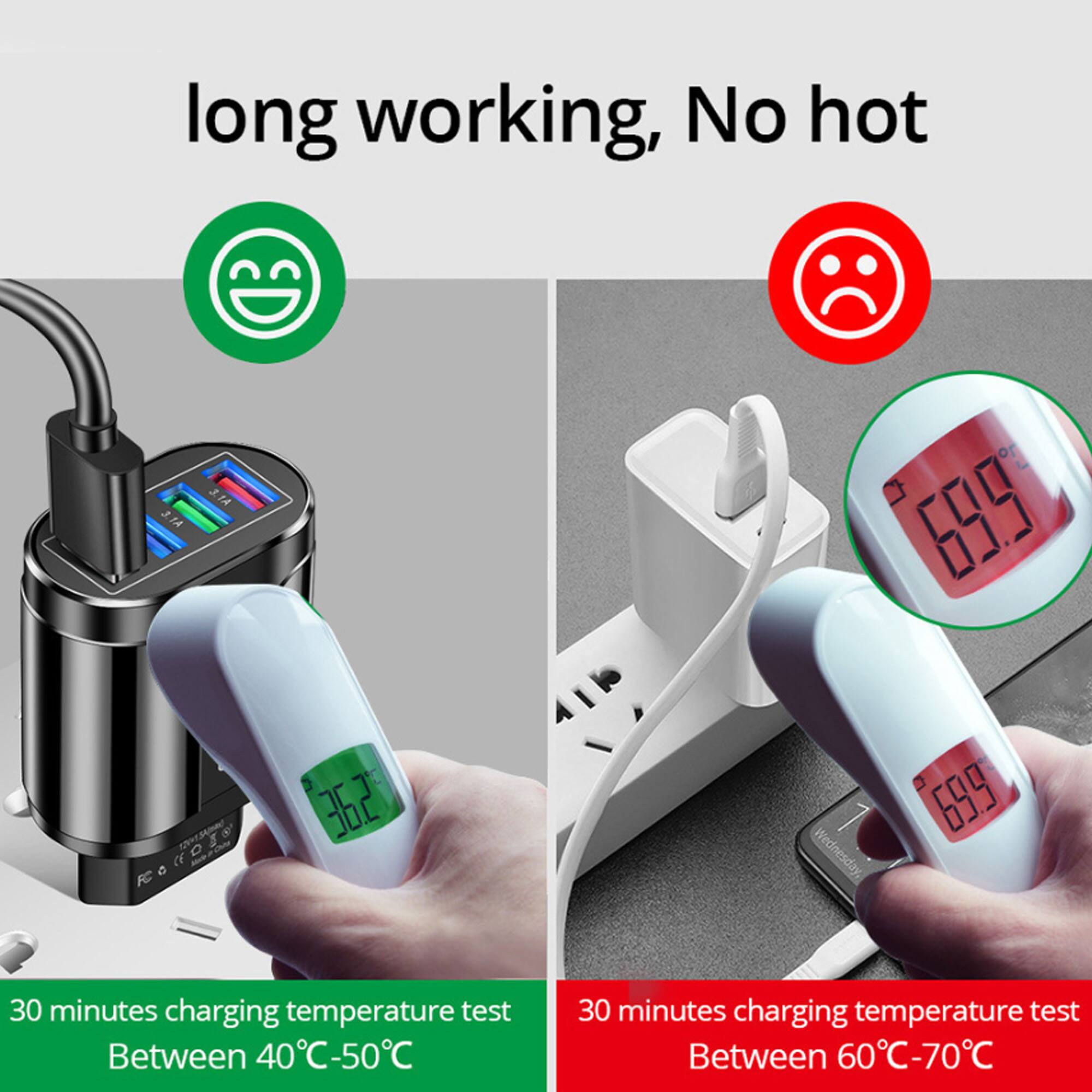 long working, No hot

30 minutes charging temperature test Between 40°C-50°C

30 minutes charging temperature test Between 60°C-70°C