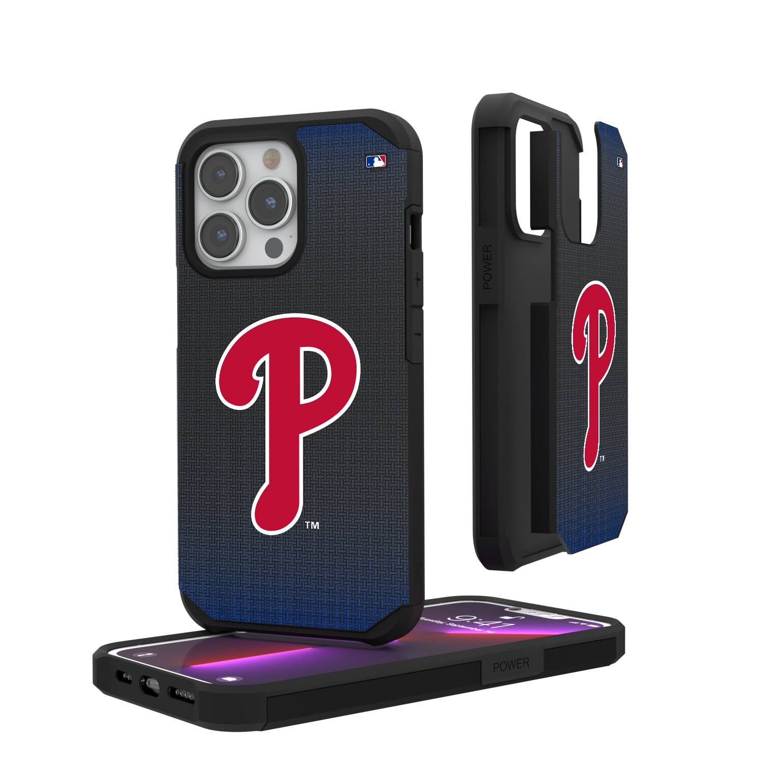 Keyscaper - MLB - Philadelphia Phillies - Linen Logo iPhone Rugged Case - 15 Pro - Black price history on PriceWatchPro