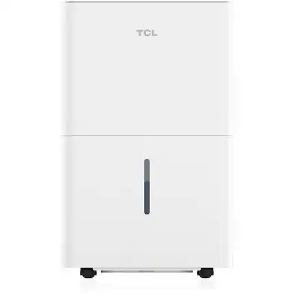 Front. TCL - 3,000 Sq. Ft. 32-Pint Smart Dehumidifier with Remote, 8 Pint Bucket Capacity, Energy Star Most Efficient 2024 - White.