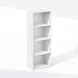 Furinno - Reed 4-Tier Open Shelf Multipurpose Closet & Clothing Storage, Storage Organizer - White