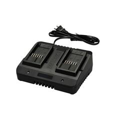 Front. WORX - 20V Power Share and 18V Li-Ion Dual Port Battery Charger - Black.