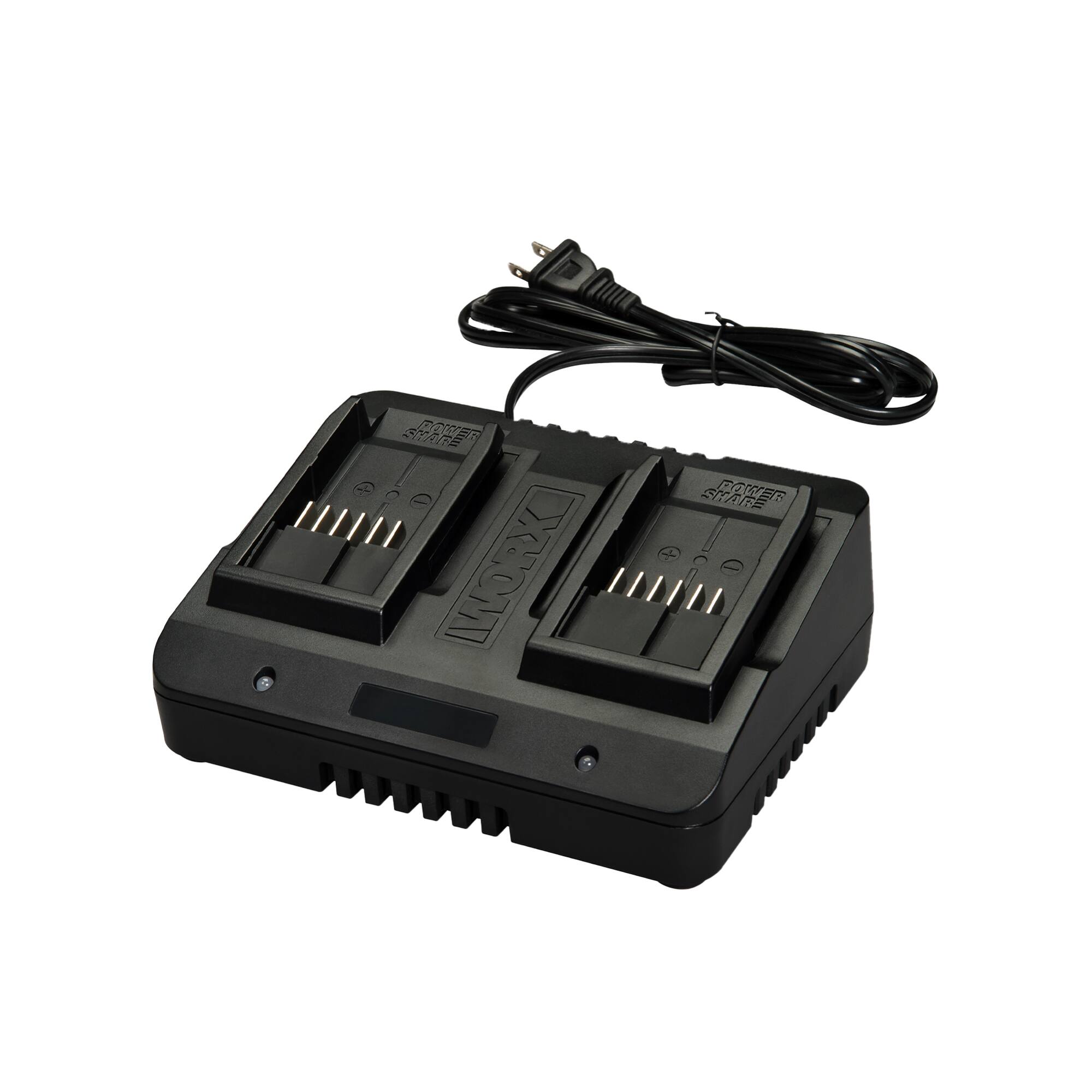WORX - 20V Power Share and 18V Li-Ion Dual Port Battery Charger - Black