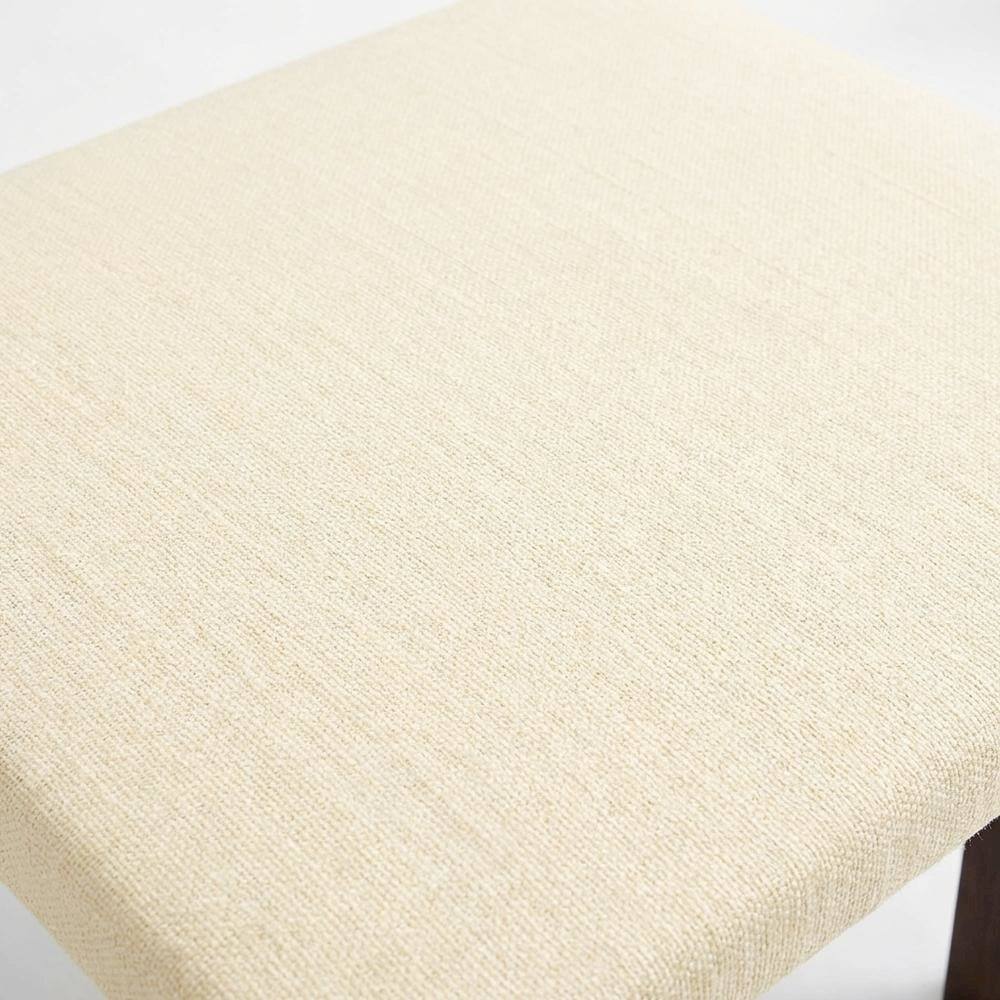 Back. FurniFact - Upholstered Fabric King Headboard with Padded Design and Durable Frame - Beige.
