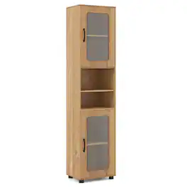 Boyel Living - Tall Freestanding Bathroom Storage Cabinet 67 Inch - Natural