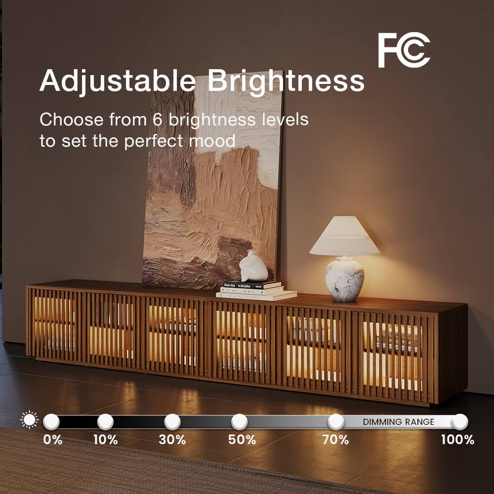 FC Adjustable Brightness  
Choose from 6 brightness levels to set the perfect mood  
0% 10% 30% 50% DIMMING RANGE 70% 100%