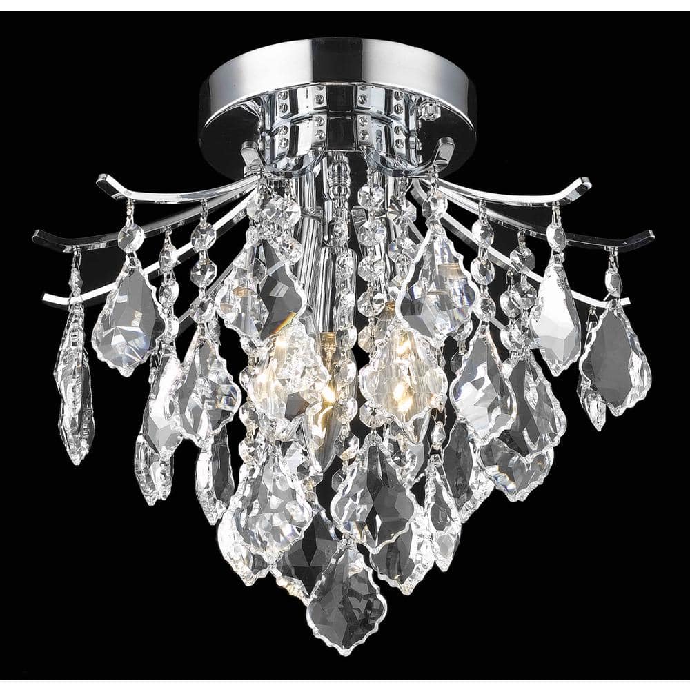 Living District - Amelia Collection Flush Mount D12in H12in Lt:3 Finish - Chrome price history on PriceWatchPro