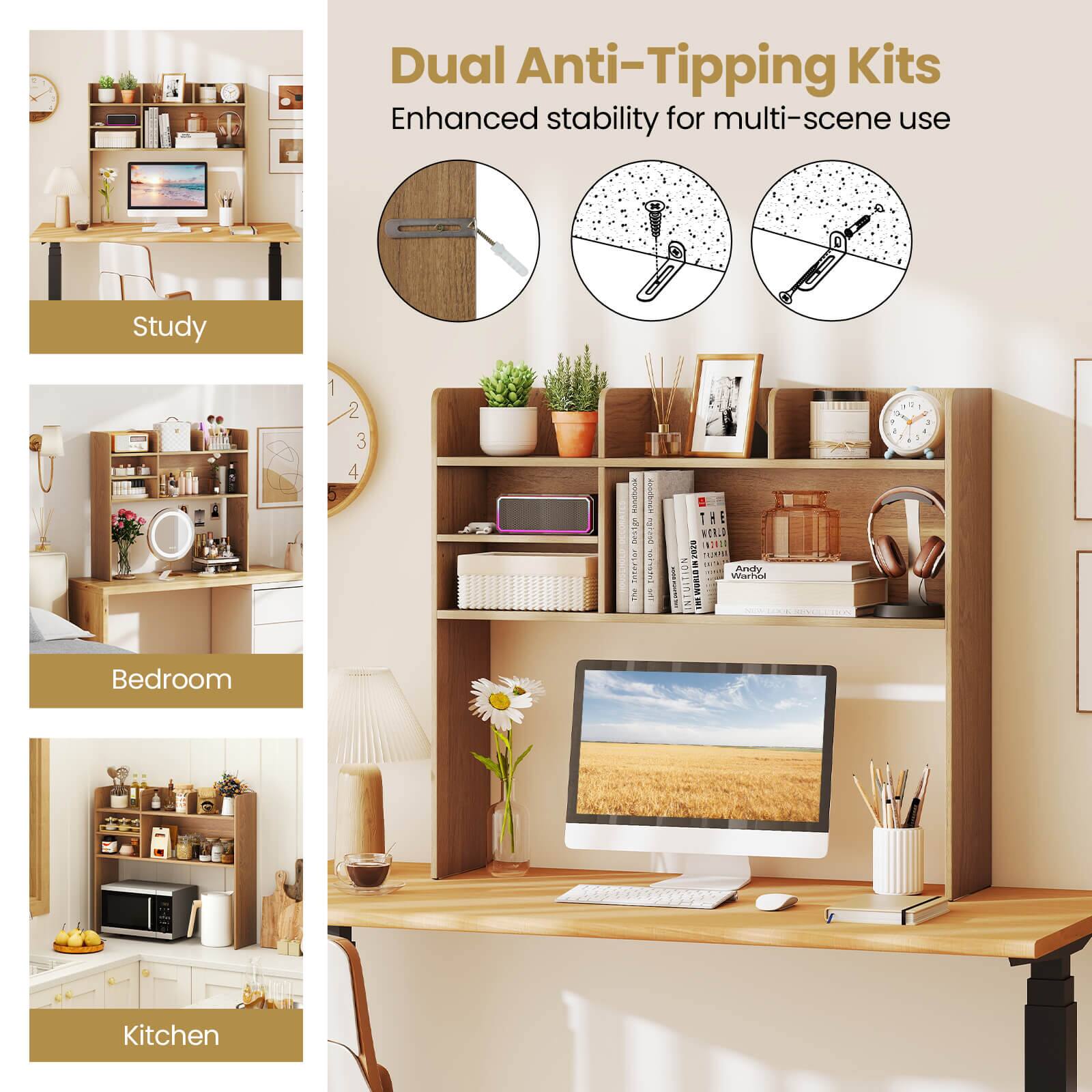 Dual Anti-Tipping Kits  
Enhanced stability for multi-scene use  

Study  
Bedroom  
Kitchen