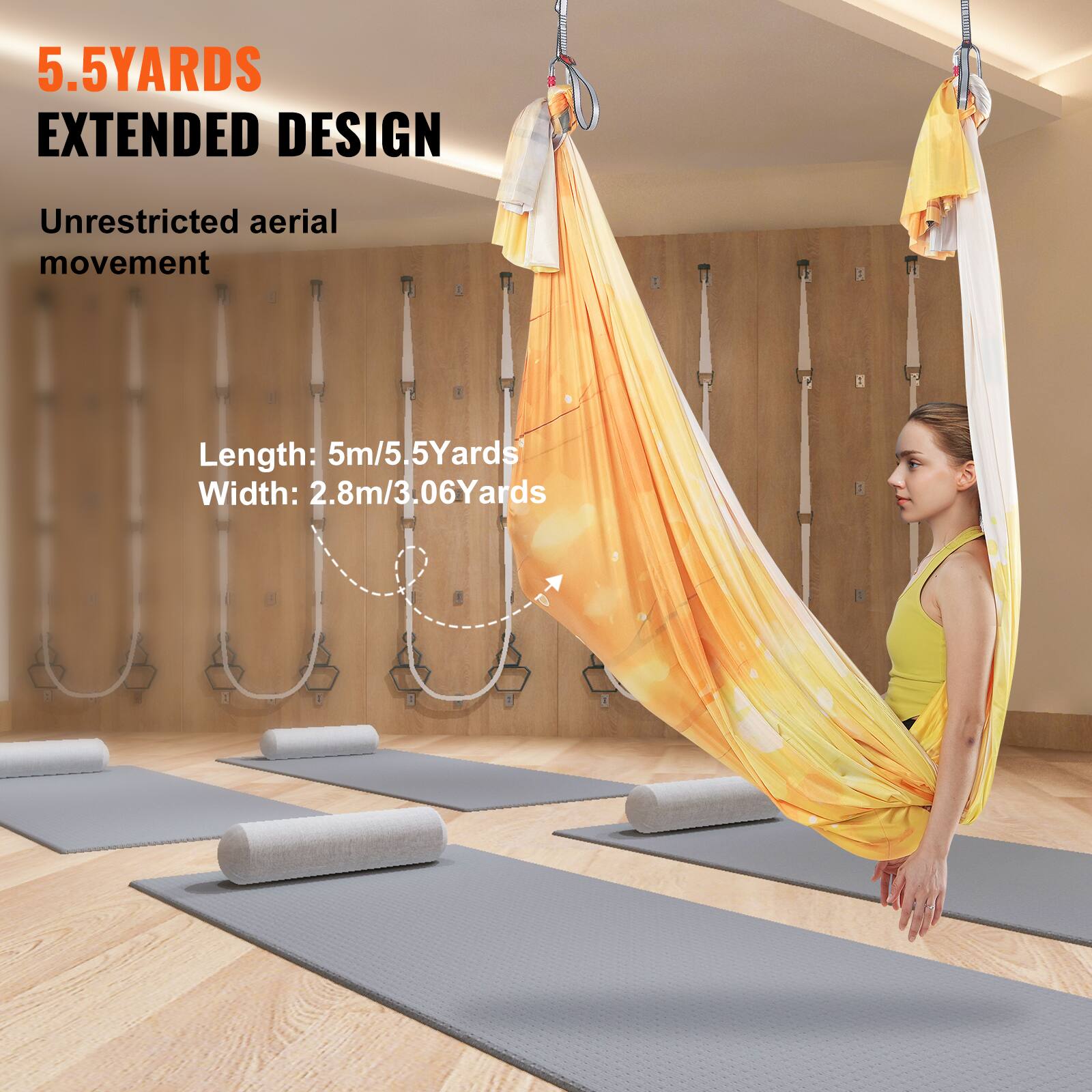 5.5 YARDS EXTENDED DESIGN  
Unrestricted aerial movement  

Length: 5m/5.5 Yards  
Width: 2.8m/3.06 Yards