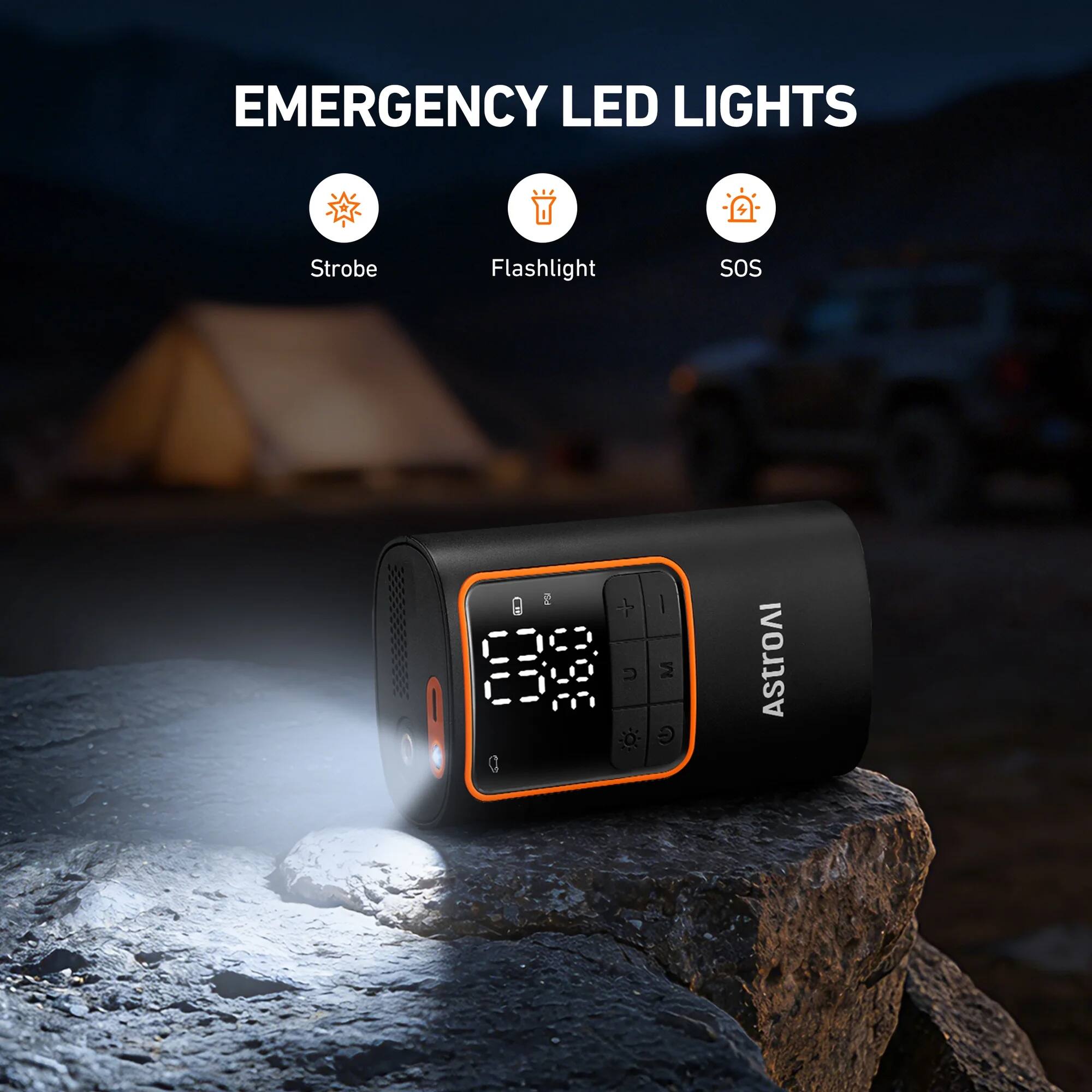 EMERGENCY LED LIGHTS

5 Strobe Flashlight SoS

ASTRONI