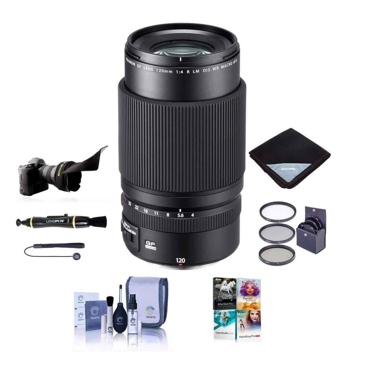 Fujifilm - FUJINON GF 120mm F/4 R LM OIS WR Macro Lens for GFX Medium Format System - Bundle with 72mm Filter Kit, Flex price history on PriceWatchPro