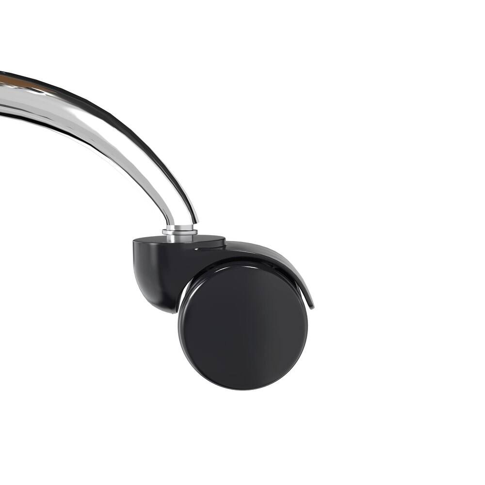 Alt View 7. LeisureMod - Evander Adjustable High-Back Office Chair Upholstered Leather Seat with Swivel and Tilt Ergonomic Desk Chair - Grey.