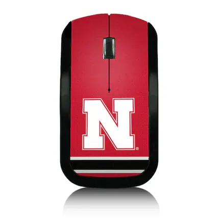 Front. Keyscaper - Nebraska Huskers Stripe Design Wireless Mouse - Multicolor.