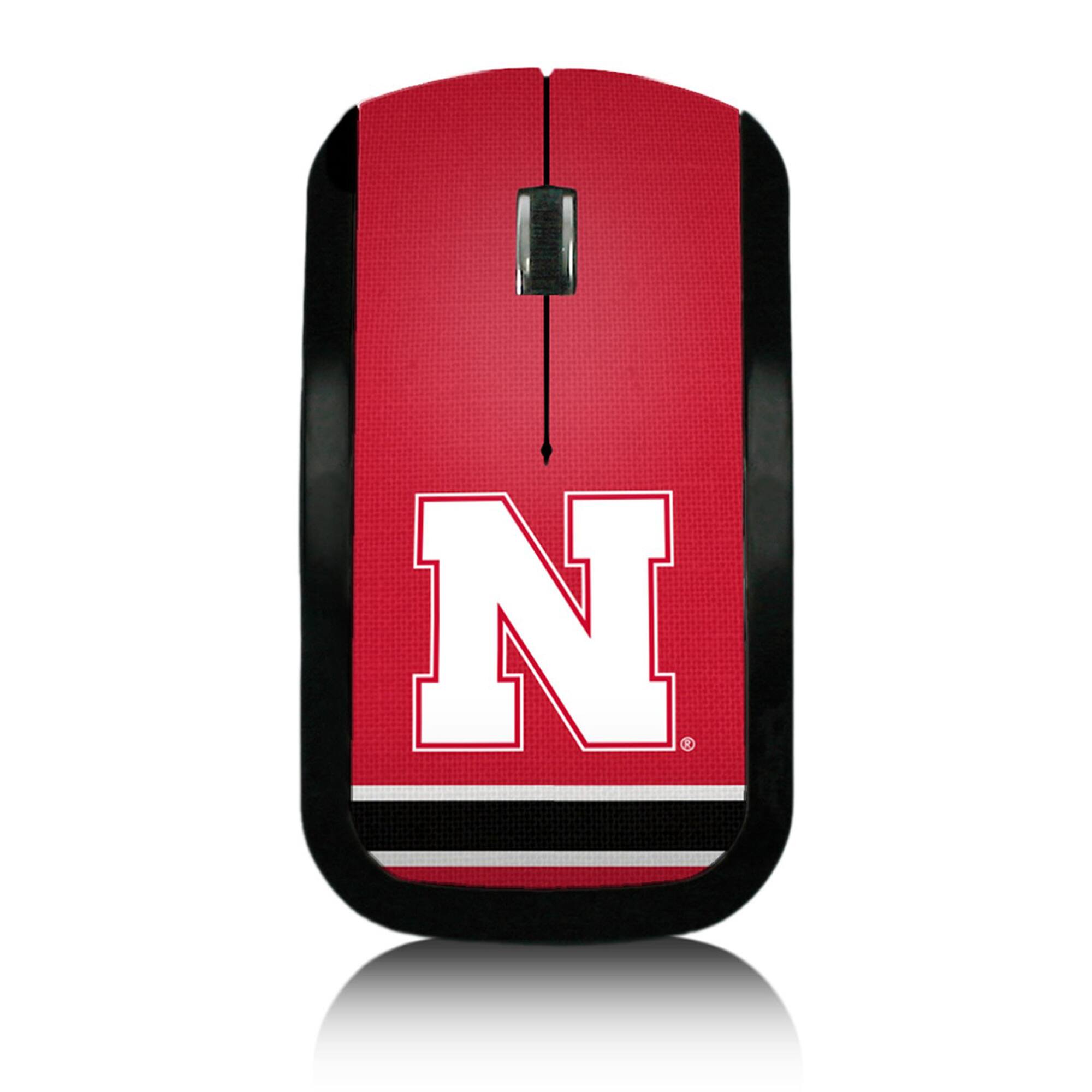 Front. Keyscaper - Nebraska Huskers Stripe Design Wireless Mouse - Multicolor.