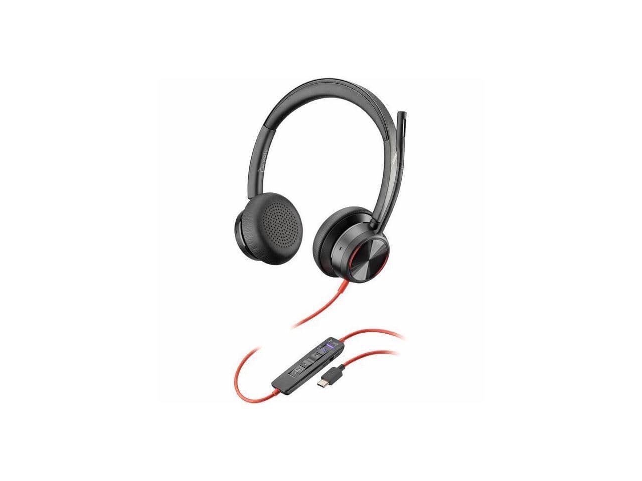 HP - Poly Blackwire 8225 Headset - Microsoft Teams - USB A/C - Noise Cancelling - Black