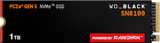 PCIe® GEN 5 NVMe™ SSD
1 TB
WD_BLACK™ SN8100
POWERED BY SANDISK™