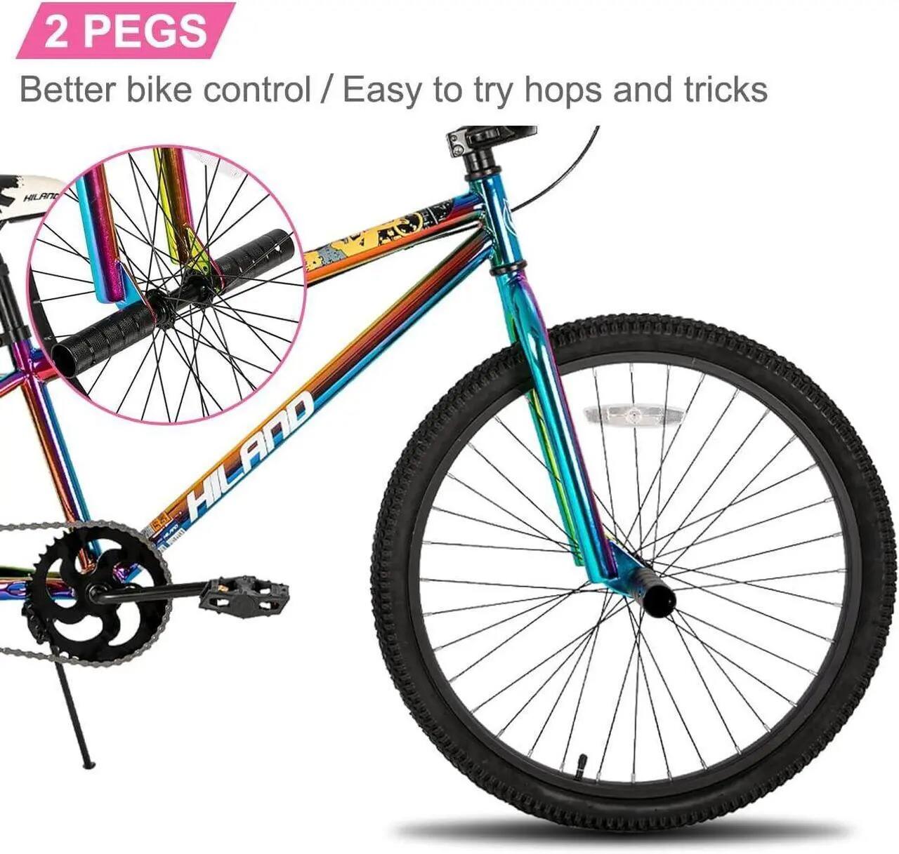 HILAND 26 Inch BMX Bike for Teenager and Adult, Beginner Level BMX