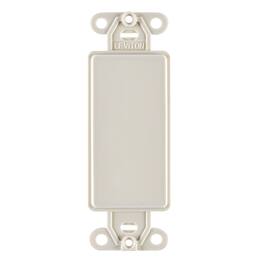 Leviton - 1 gang Nylon Blank Wall Plate 1 pk - Light Almond