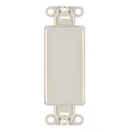Front. Leviton - Leviton Light Almond 1 gang Nylon Blank Wall Plate 1 pk - Light Almond.