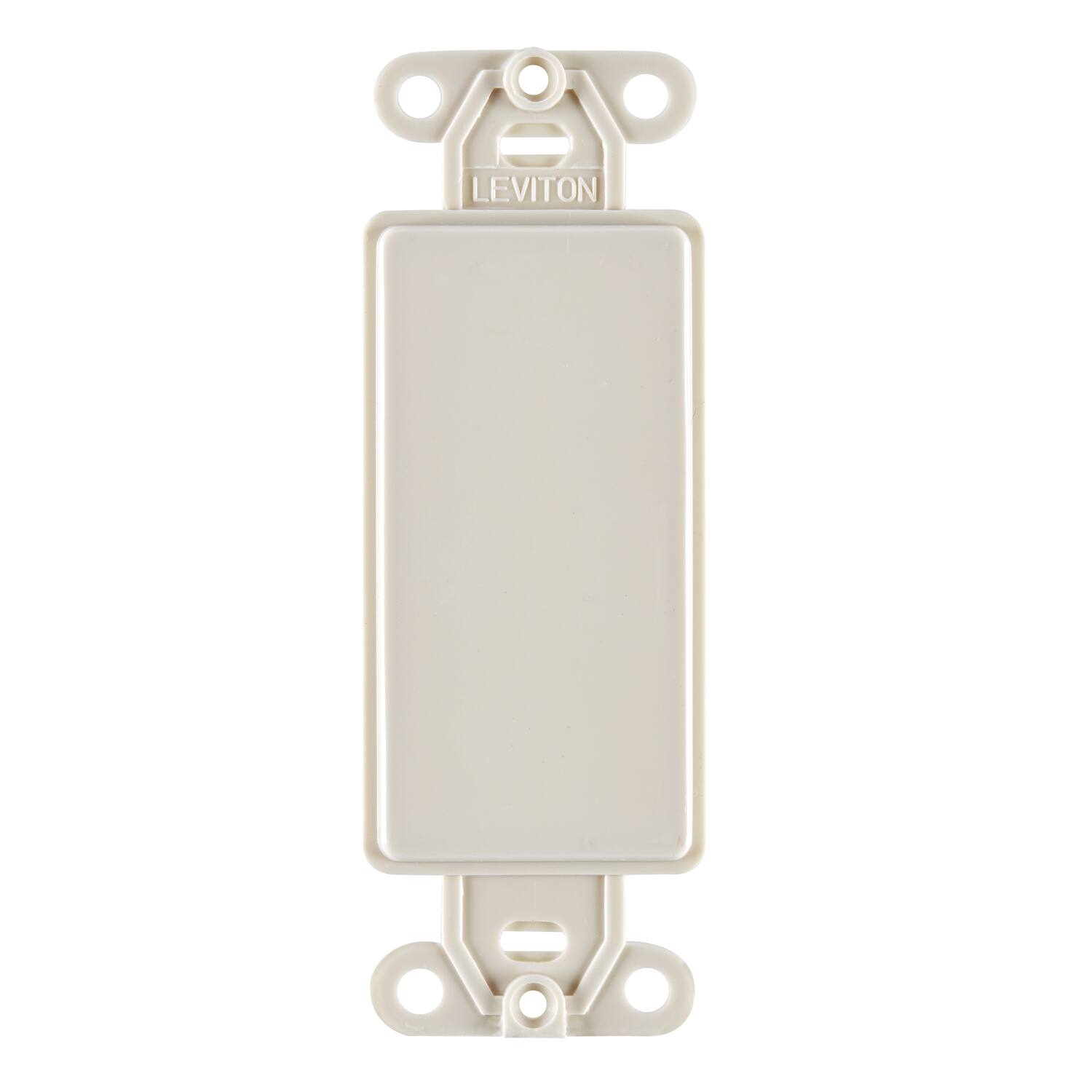 Front. Leviton - Leviton Light Almond 1 gang Nylon Blank Wall Plate 1 pk - Light Almond.