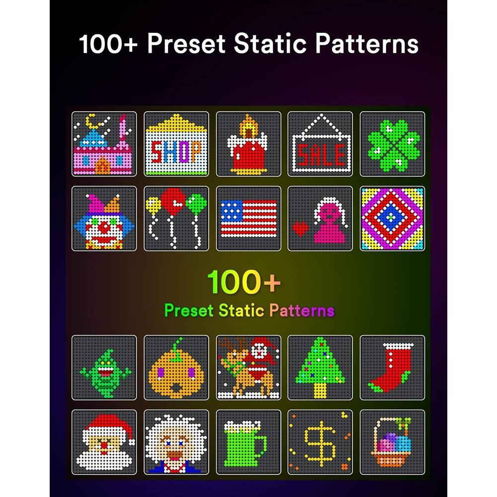 100+ Preset Static Patterns

100+ Preset Static Patterns