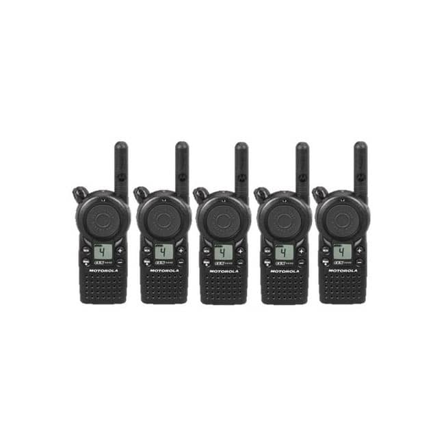 5 Pack of Motorola CLS1410 Two Way Radio Walkie Talkies (UHF) - Black