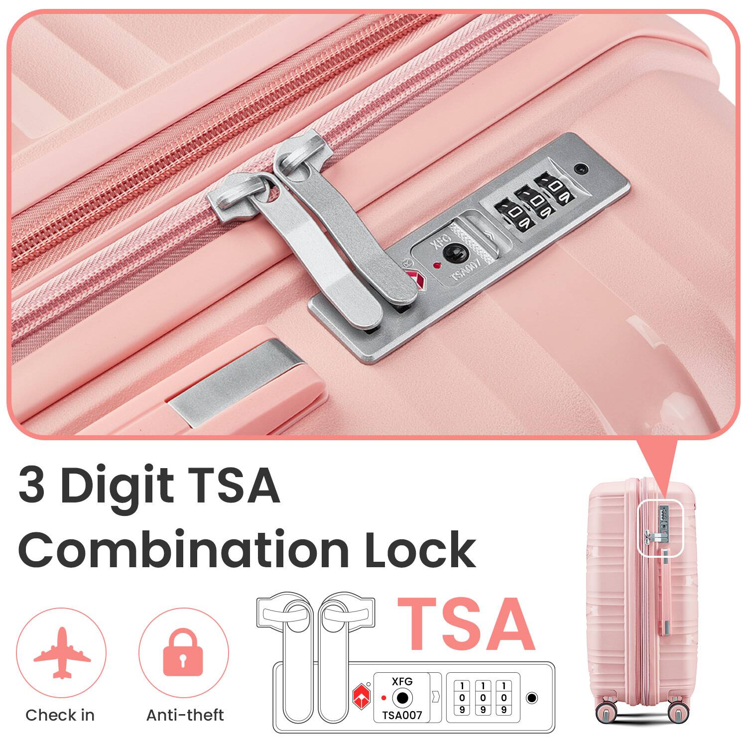 3 Digit TSA Combination Lock

Check in Anti-theft

TSA

XFG TSA007

1 0 9

1 0 9

1 0 9