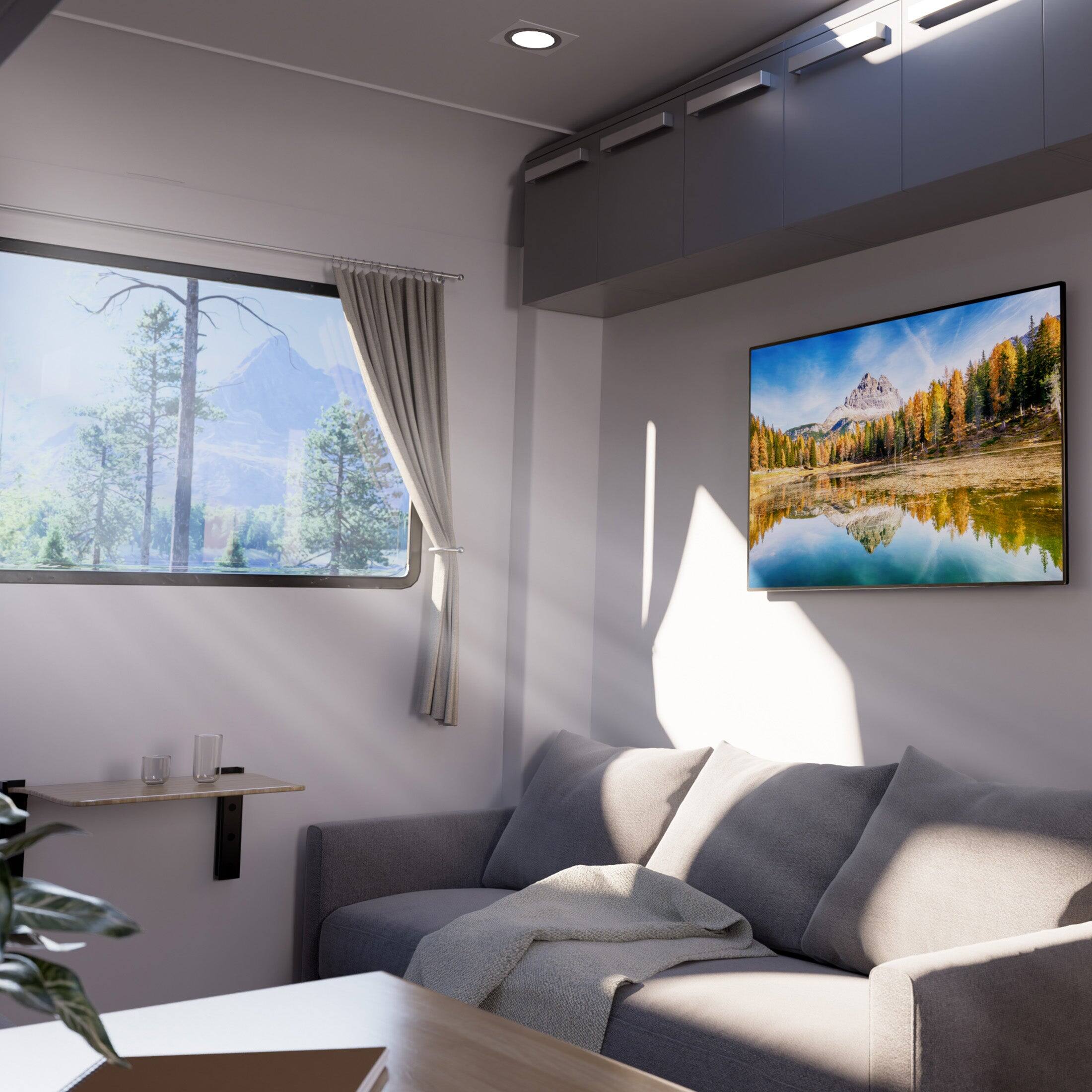 Alt View 7. Mount-It! - Anti-Rust RV TV Wall Mount for 13–43" TVs – Dual Wall Plates, Quick-Release, 30 lbs Capacity - Black.