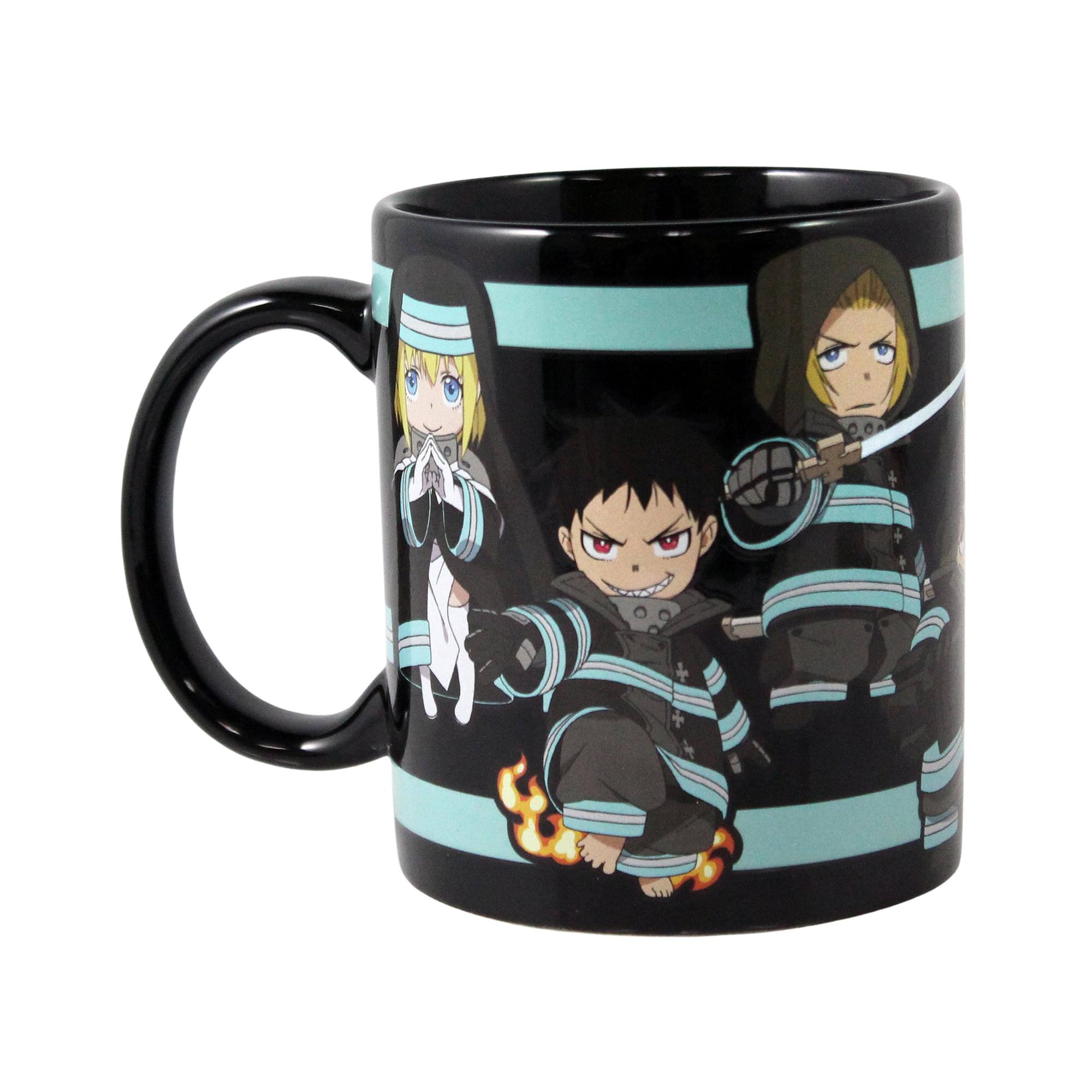 Alt View 2. Just Funky - Fire Force Company 8 GITD 11oz Coffee Mug and Air Freshener Set - Black.