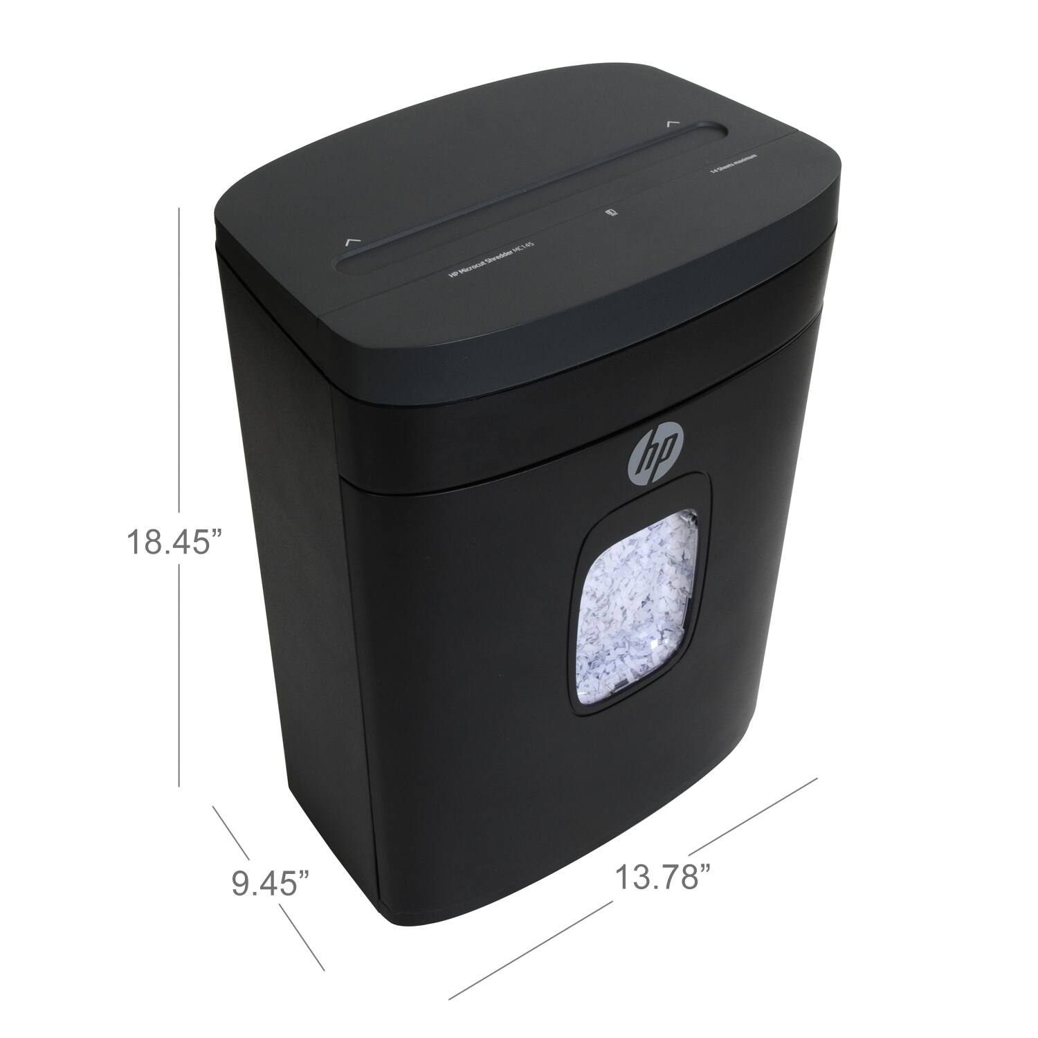Alt View 21. HP - 14-Sheet Microcut Paper Shredder.
