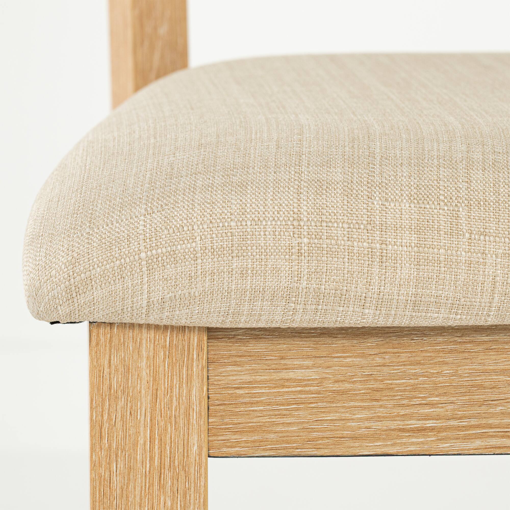 Alt View 5. Vaczon - 4-Piece Upholstered Side Chair Set - Comfortable Foam Seats and Transitional Style, Ideal for Dining, Home Office Chairs - Natural.