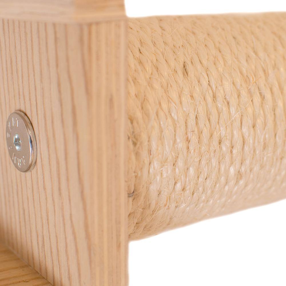 Alt View 2. Armarkat - Real Wood Wall Series Scratching Post - Beige.