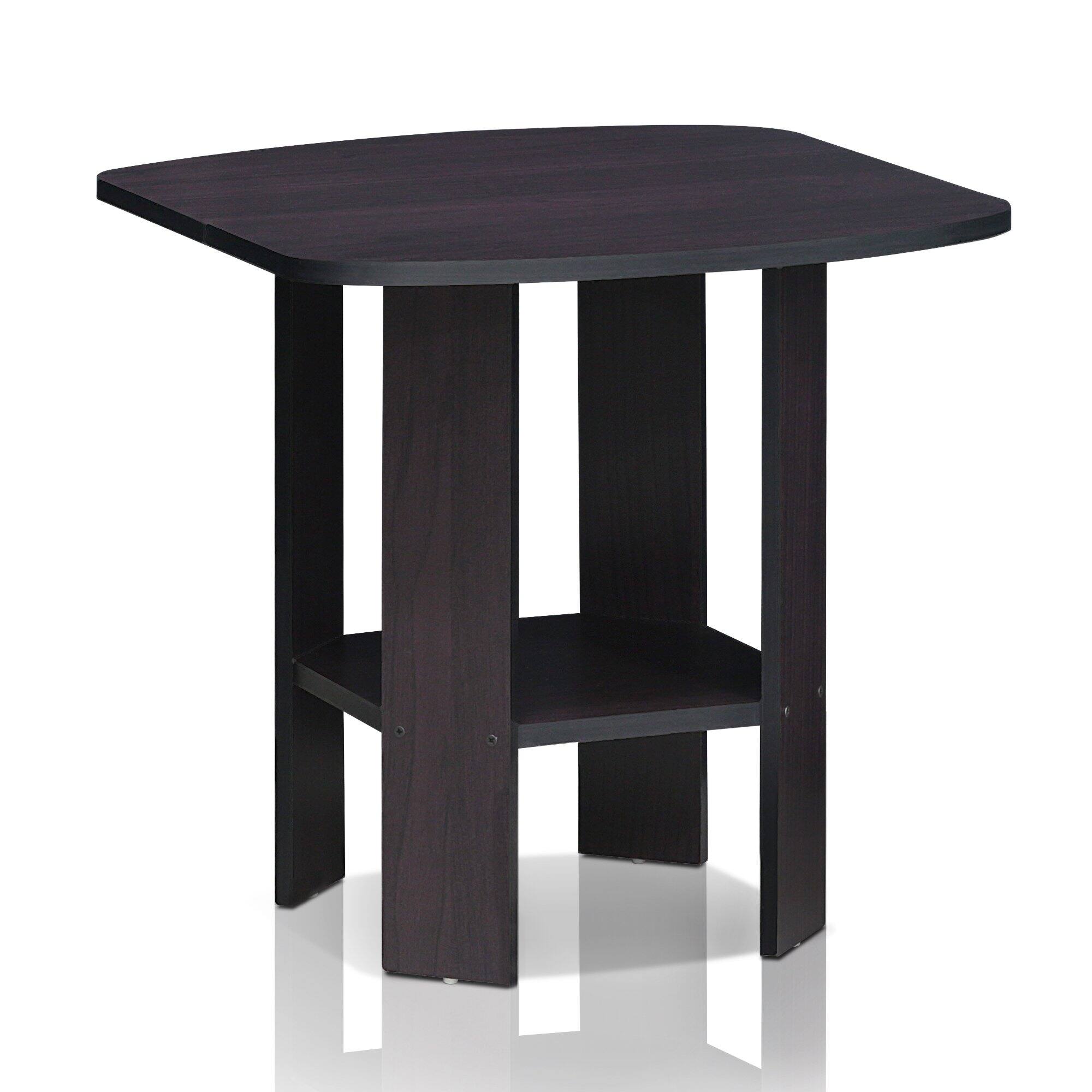 Alt View 3. Empire DigiLabs - Simple Design Side Table 2-tier End Open Shelves Night Stand Bedside For Living Room Bedroom Dark - French Oak/Black.