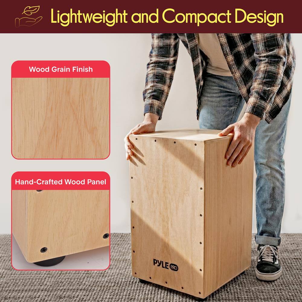 Lightweight and Compact Design  
Wood Grain Finish  
Hand-Crafted Wood Panel  
PYLE PRO