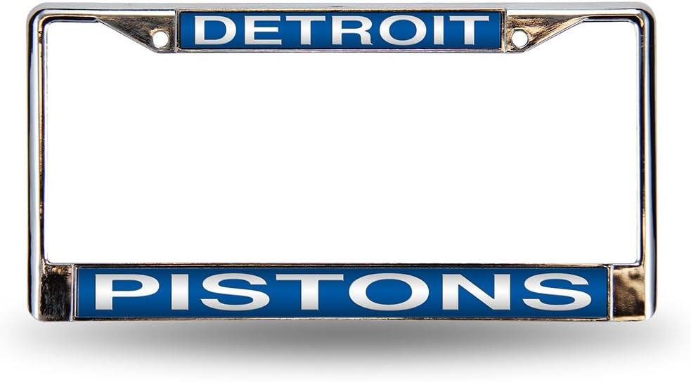 Detroit NBA Pistons Chrome Metal Laser Cut License Plate Frame