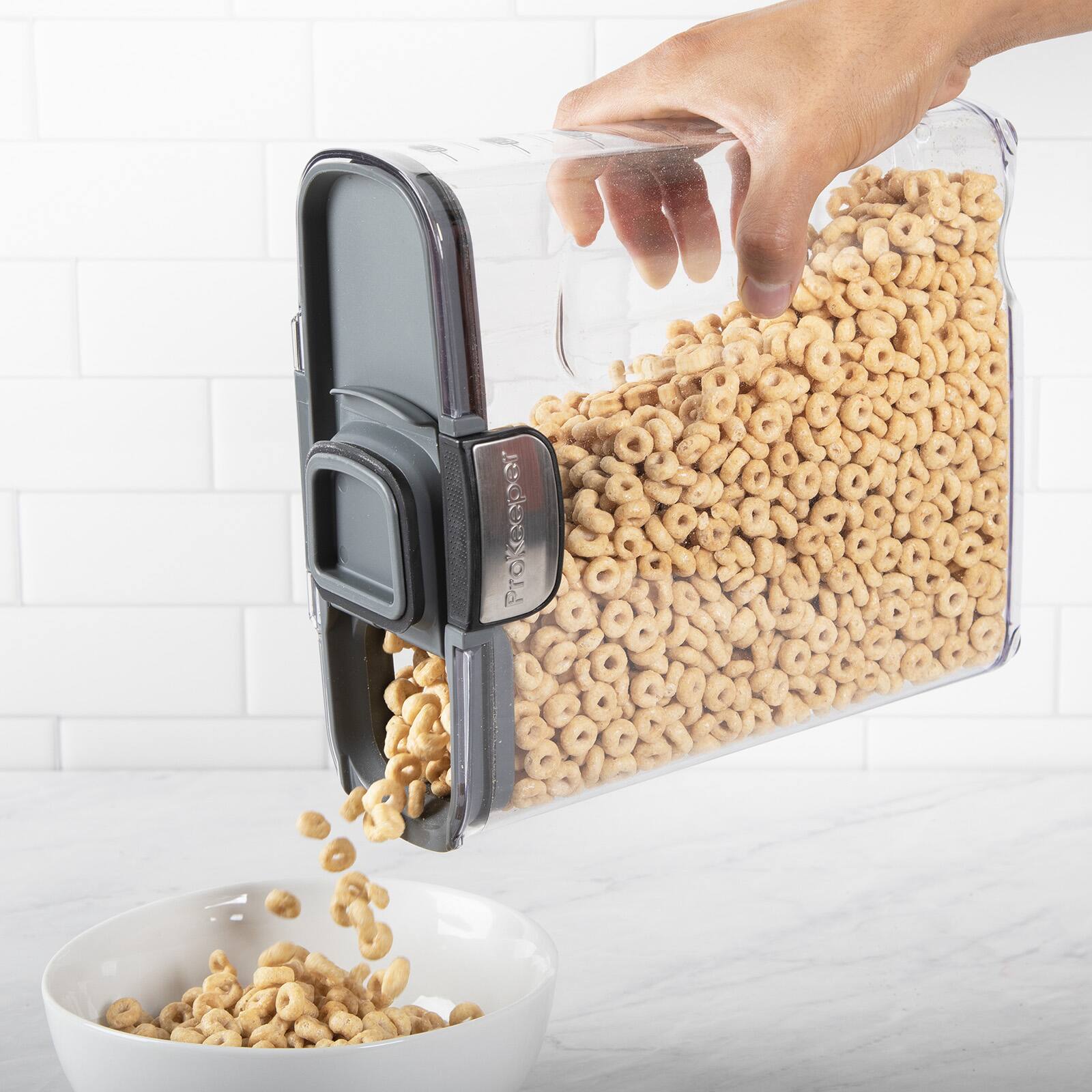 Alt View 6. Progressive International - ProKeeper+ Airtight Cereal Storage Container, Clear Plastic - Clear.